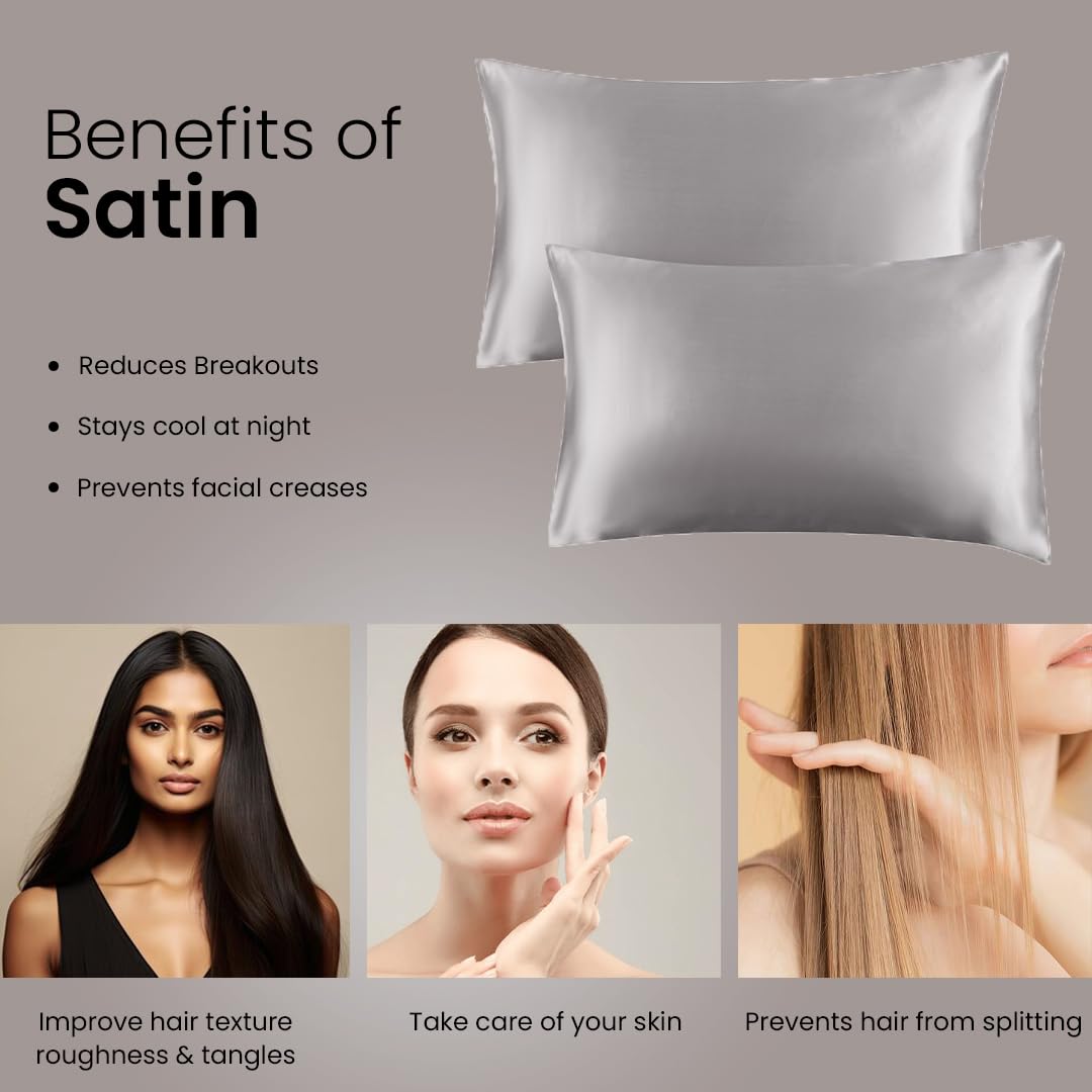 BePlush Satin Pillow Cover - Comfortable sleep experience