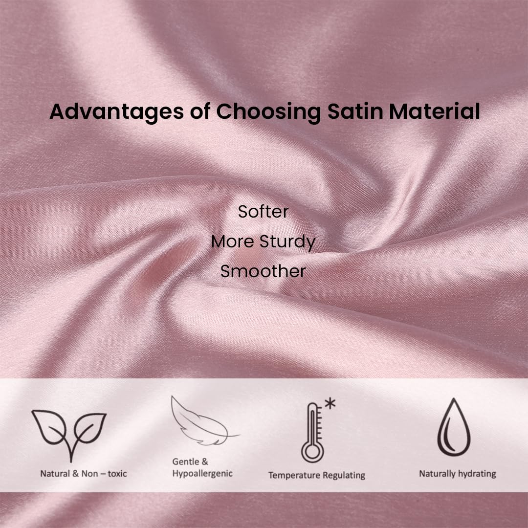 BePlush satin pillow cover - stylish peach color