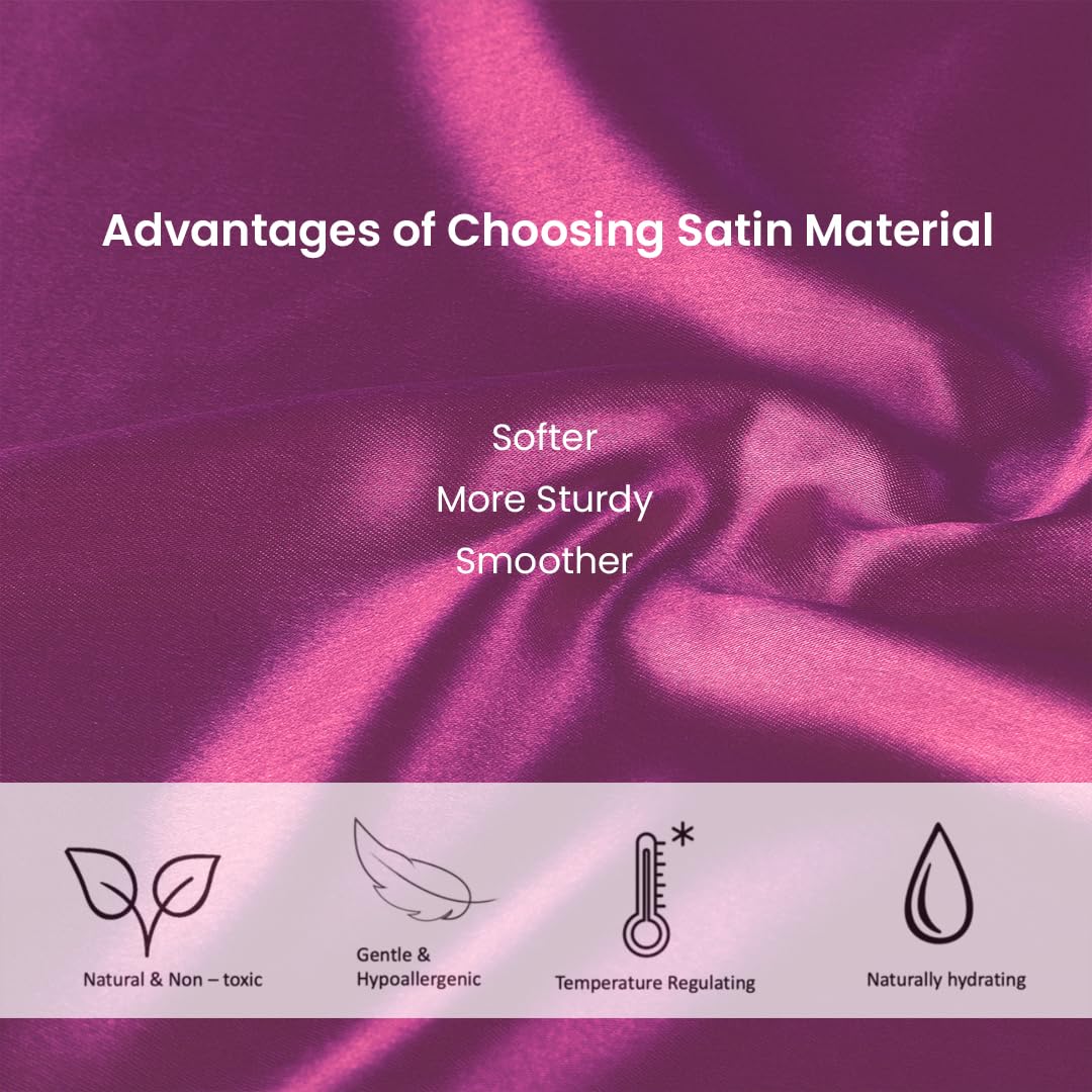 BePlush Satin Pillow Cover - Elegant dark brown for stylish decor