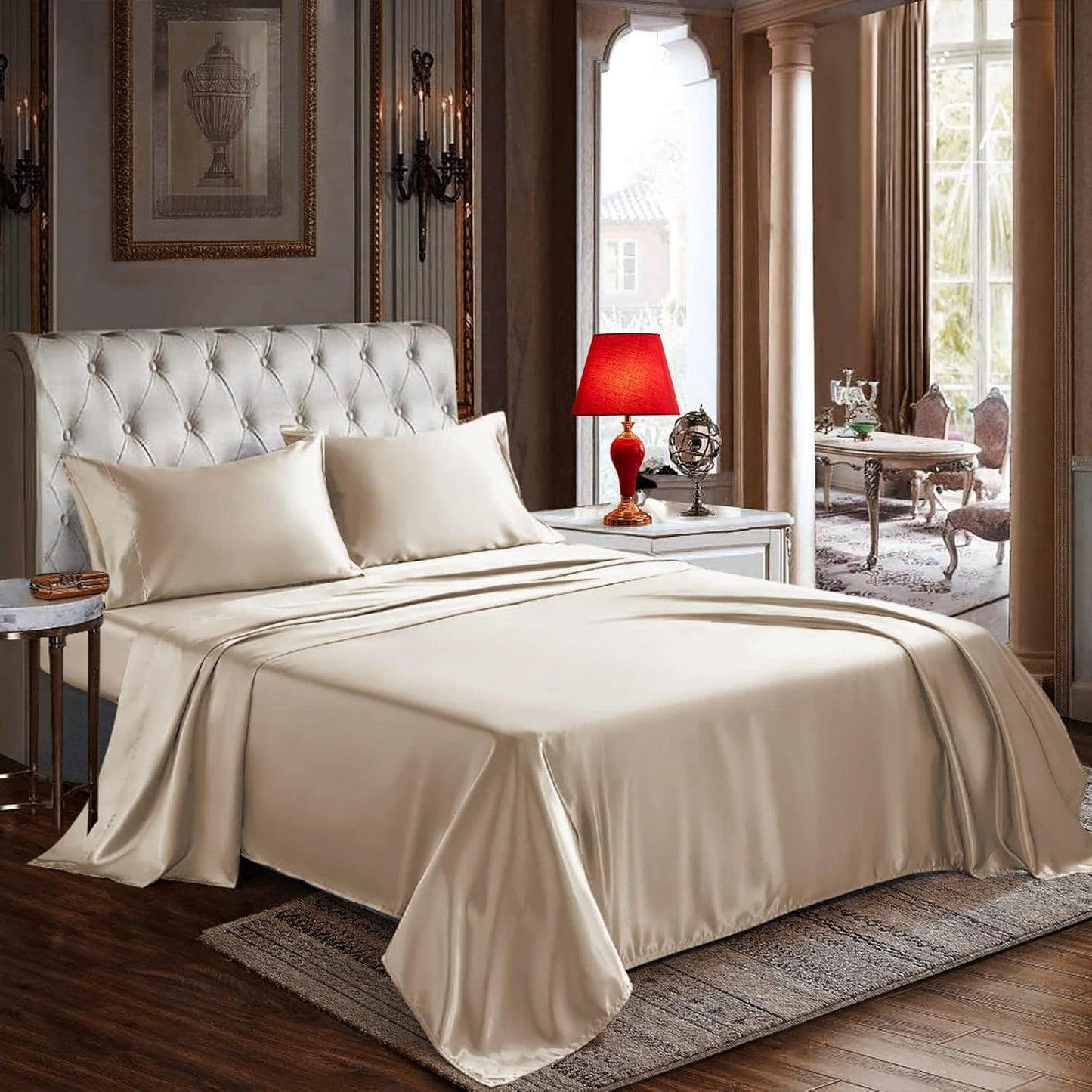 Mush Luxurious Bamboo Bedsheet - Stylish pink color