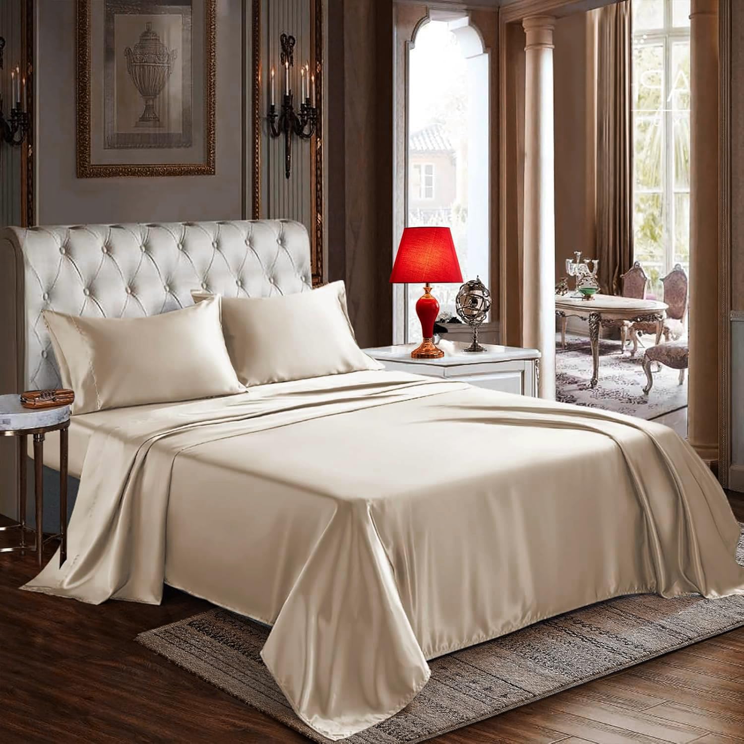 Mush Luxurious Bamboo Bedsheet - Stylish pink color