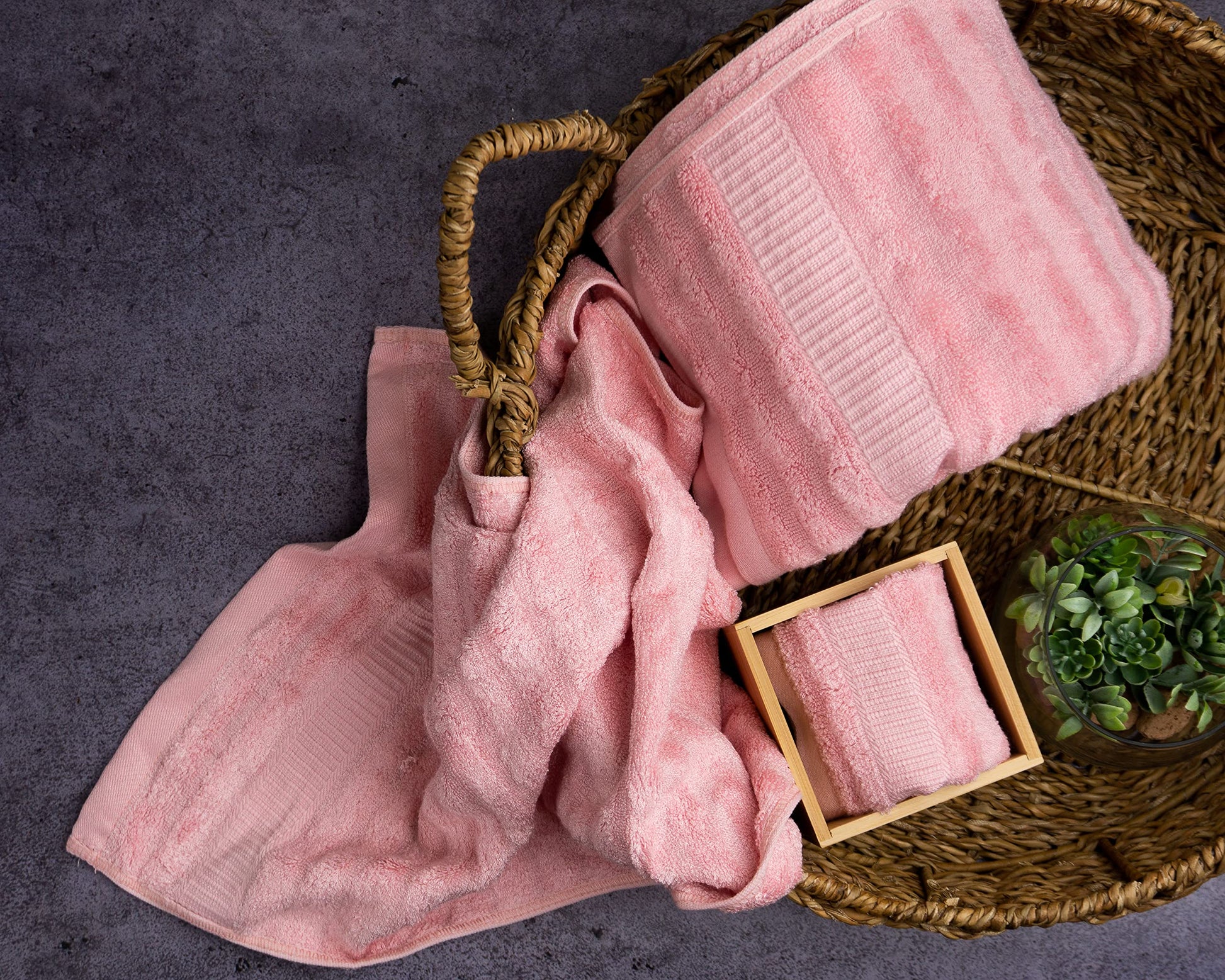Mush bamboo towels set - absorbent face towel
