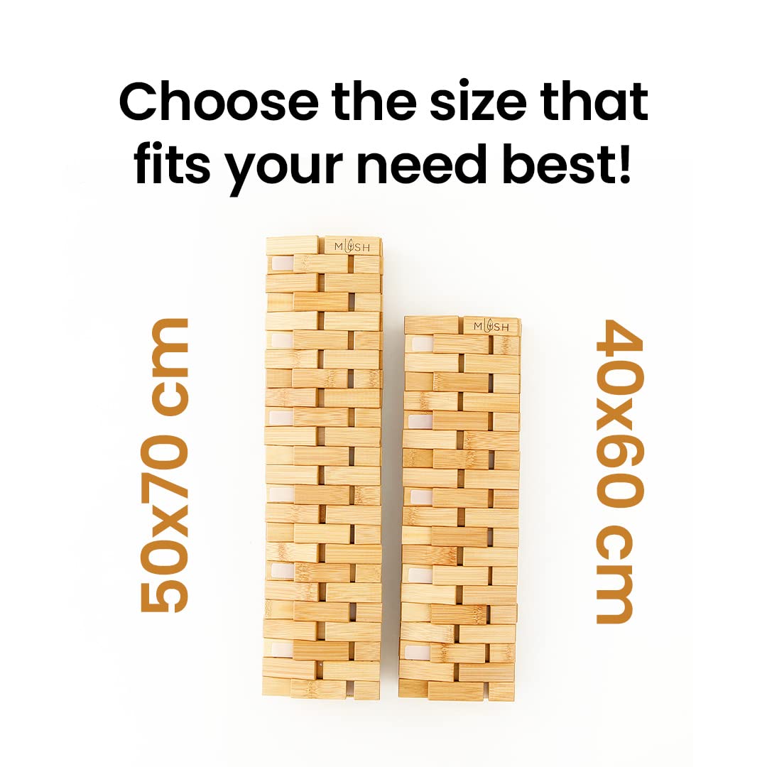 Mush bamboo wooden bath mat - outdoor spa