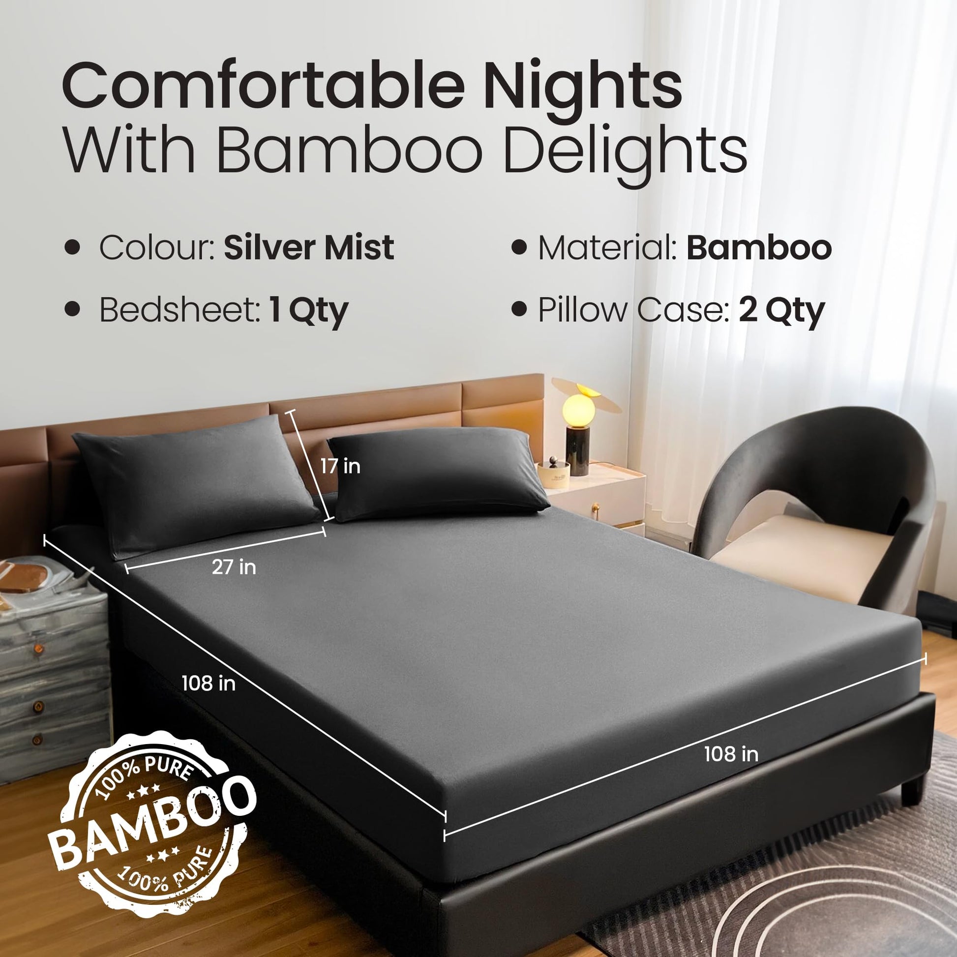 Mush luxury bamboo bedsheet - Stylish addition for home decor