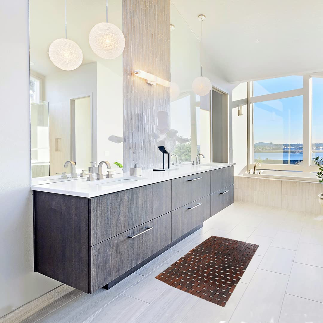 Mush bamboo wooden bath mat - versatile uses