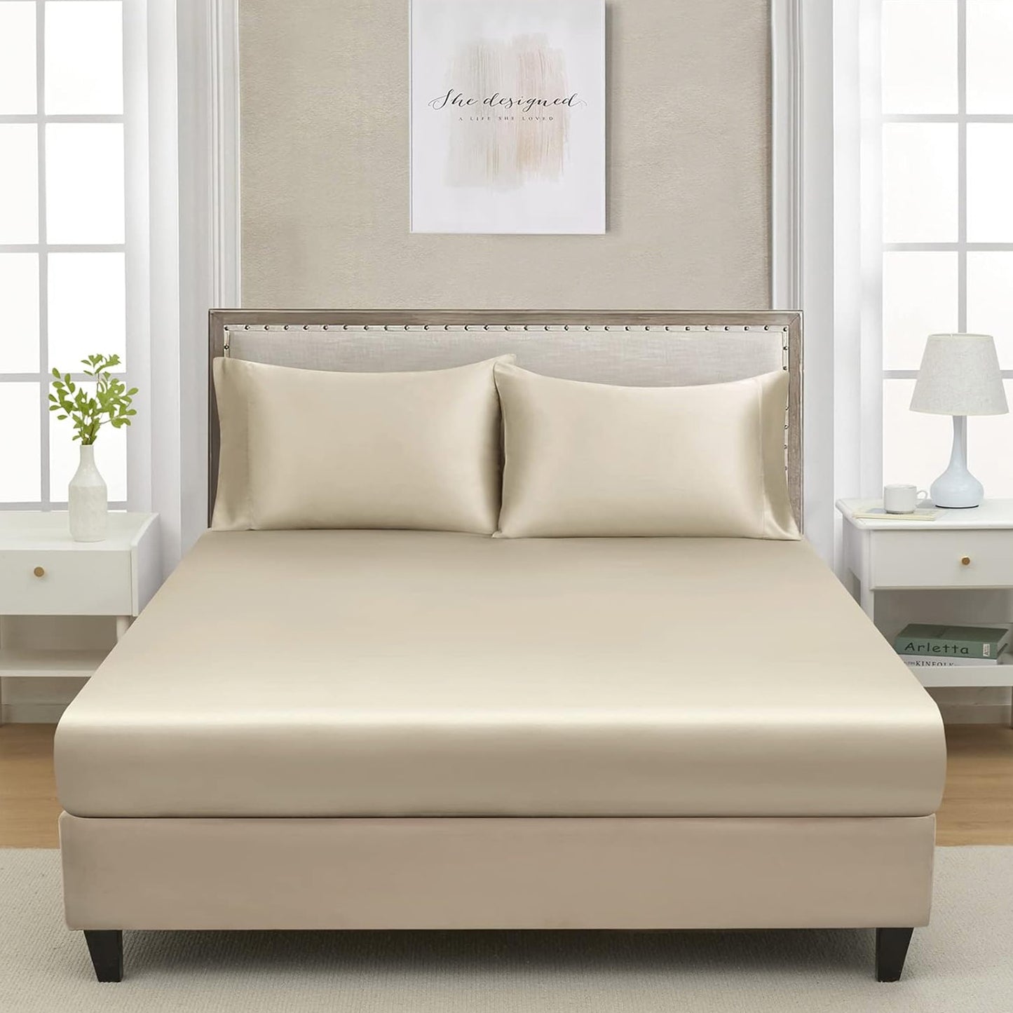 Mush fitted bedsheet - Soft satin for wedding decorations