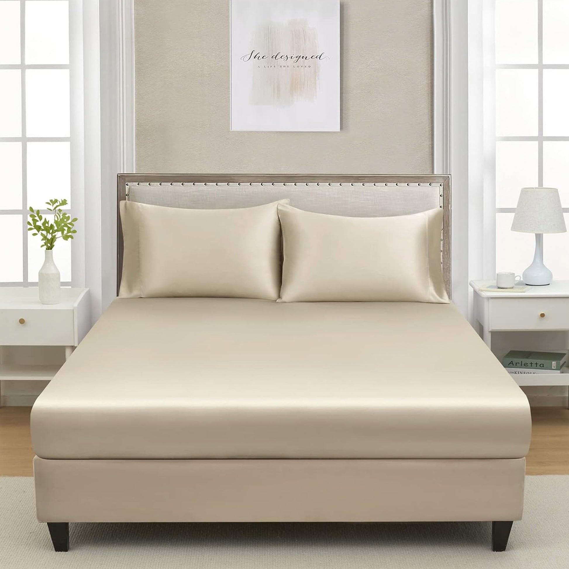 Mush fitted bedsheet - Soft satin for wedding decorations