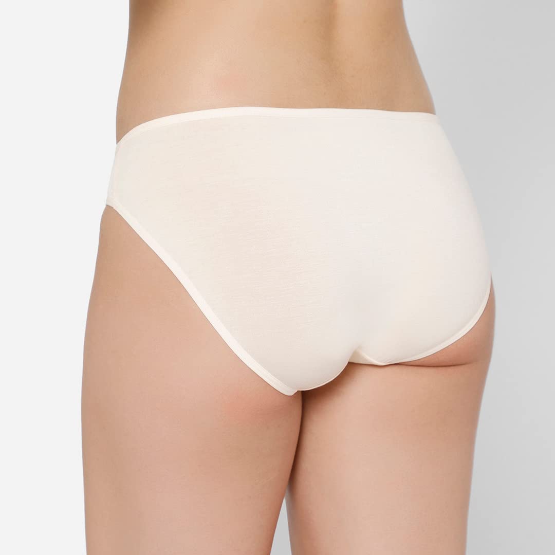 Mush Womens Ultra Soft Bamboo Modal Bikini Brief and Boyshorts || Breathable Panties || Anti-Odor, Seamless, Anti Microbial Innerwear (XL, Beige)