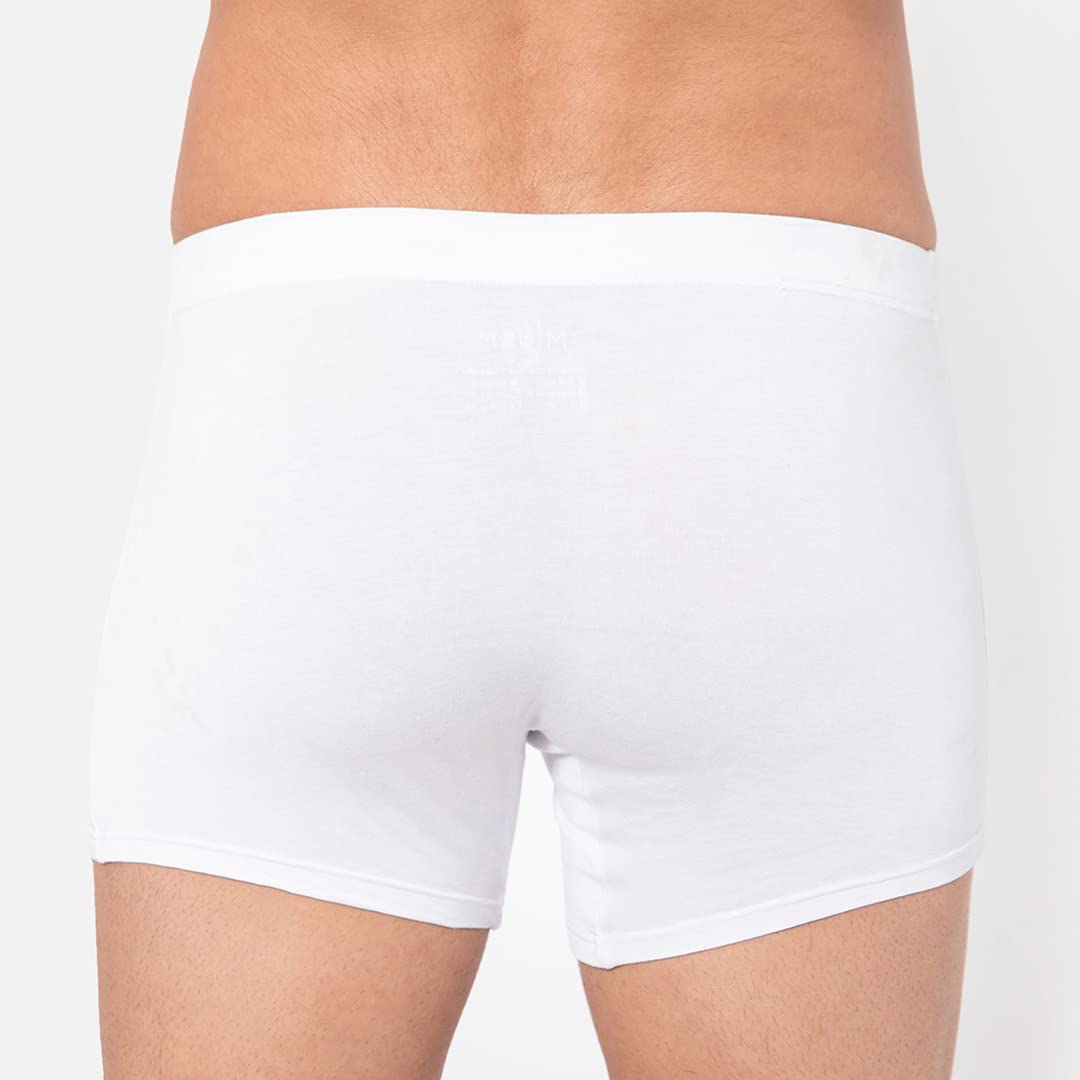 Mush Ultra Soft, Breathable, Feather Light Men's Bamboo Brief and Trunk || Naturally Anti-Odor and Anti-Microbial Bamboo Innerwear Pack of 1 (S, White)