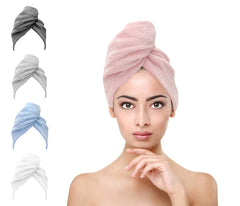 Mush Bamboo Ultra Soft & Absorbent Hair Wrap Turban Towel with Neem Comb for Long / Short Hair Care 500 GSM