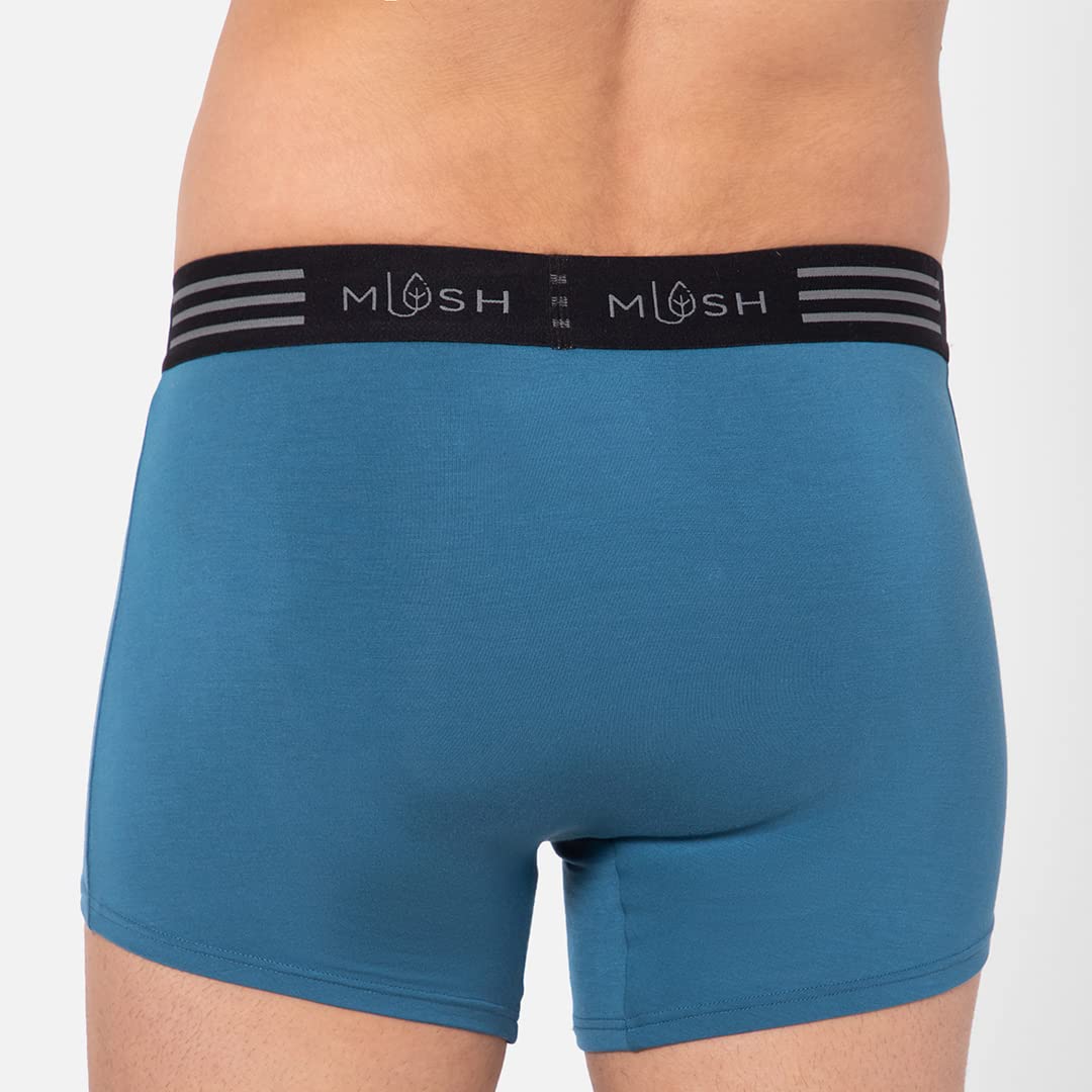 Mush Ultra Soft, Breathable, Feather Light Men's Bamboo Brief and Trunk || Naturally Anti-Odor and Anti-Microbial Bamboo Innerwear Pack of 1 (S, Blue Color)