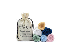 Mush Bamboo Face Towel | Ultra Soft, Absorbent & Quick Dry Towel for Facewash, Gym, Travel, Yoga. Recommended for Acne Prone Skincare (12, Assorted 1)