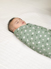 Mush 100% Bamboo Swaddle : Ultra Soft, Breathable, Thermoregulating, Absorbent, Light Weight and Multipurpose Wrapper/Baby Bath Towel/Blanket (3, Jungle Color - Sea Color - Rabbit Green)