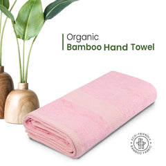 BePlush 450 GSM Bamboo Towel | Ultra Soft, Absorbent, & Quick Dry Towels for Gym, Travel (Hand Towel, Pink, Pack of 2)