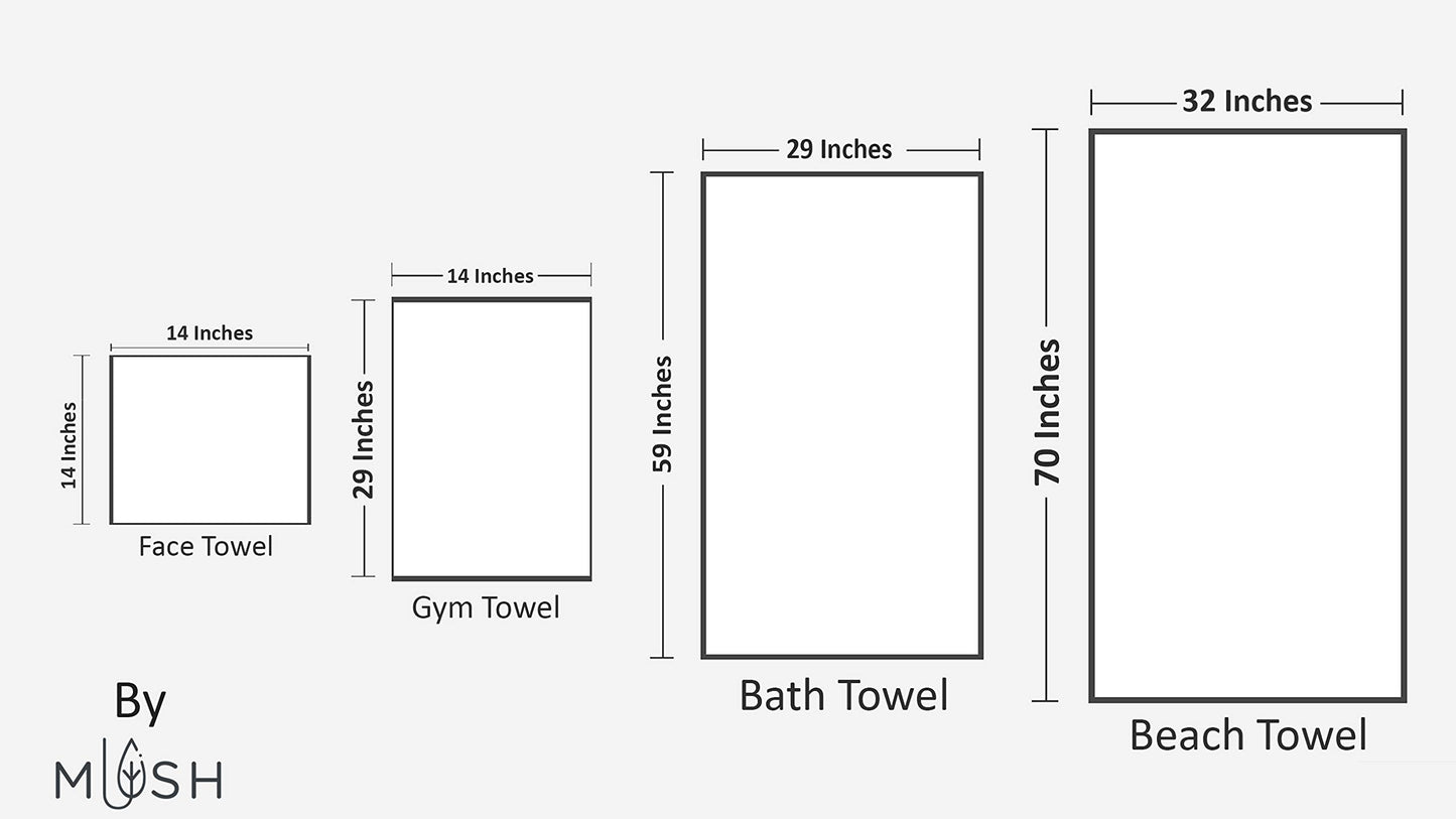 Mush Ultra Soft & Absorbent 600 GSM 6 Piece Bamboo Towel Couple Set (Green & Pink, 2)