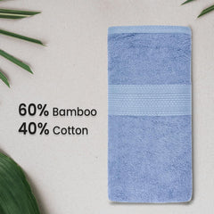 BePlush 450 GSM Bamboo Towel | Ultra Soft, Absorbent, & Quick Dry Towels for Gym, Travel (Hand Towel, Sky Blue, Pack of 2)