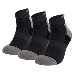 Mush Bamboo Performance Socks for Men || Sports & Casual Wear Ultra Soft, Anti Odor, Breathable Ankle Length Pack of 3 UK Size 6-10 (Grey, 3)