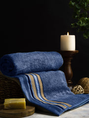 Mush Designer Bamboo Towel |Ultra Soft, Absorbent & Quick Dry Towel for Bath, Beach, Pool, Travel, Spa and Yoga (Bath Towel, Charcoal Blue)