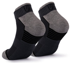 Mush Bamboo Performance Socks for Men || Sports & Casual Wear Ultra Soft, Anti Odor, Breathable Ankle Length Pack of 3 UK Size 6-10 (Grey, 3)