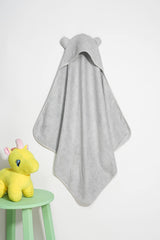 Mush Ultra Soft & Super Absorbent Bamboo Hooded Towel for Kids (1, Light Grey)