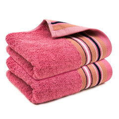 Mush Designer Bamboo Hand Towels |Ultra Soft, Absorbent & Quick Dry Towels for Bath, Spa and Yoga (Ruby Red, Hand Towelset of 2),450 GSM