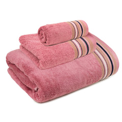 Mush Designer Bamboo Towelset : 1 Bath Towel, 1 Hand Towel, 1 Face Towel |Ultra Soft, Absorbent & Quick Dry Towelset (Ruby Red, 3 PCS Set)