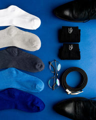 Mush Ultra-Soft, Odorless, Breathable Bamboo Calf Length Formal Socks (Navy Blue, 3)
