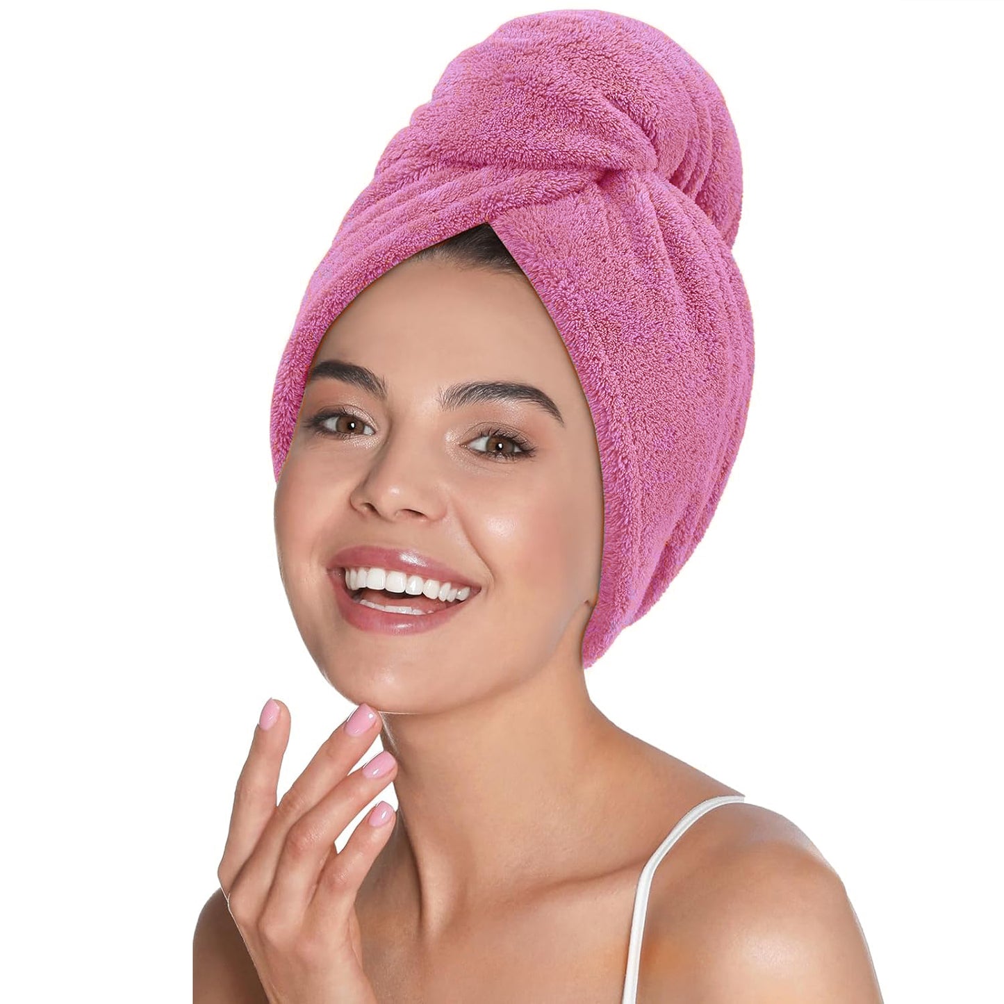 Mush Bamboo Hair Towel | Ultra Soft, Absorbent & Anti Microbial Hair Wrap | Quick Drying 500 GSM Bamboo Towel for Hair