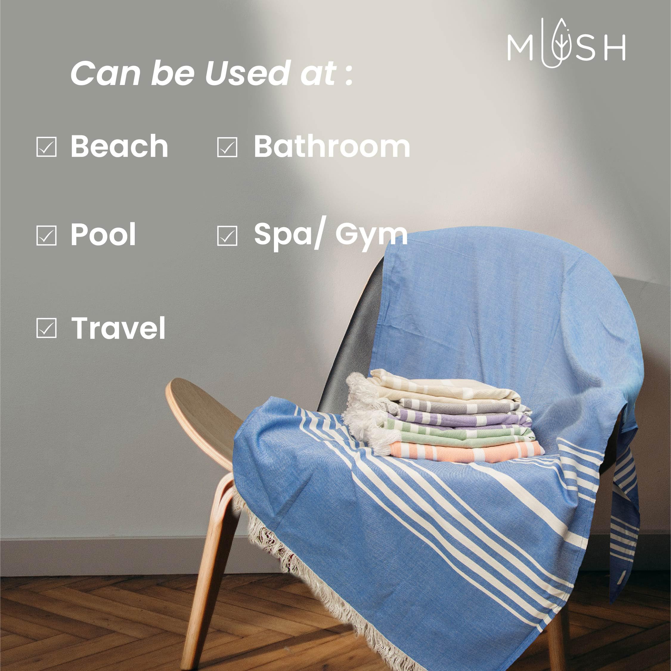 Mush bamboo bath towel - hotel use
