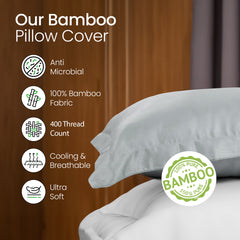 Mush bamboo pillow cover set - cooling comfort