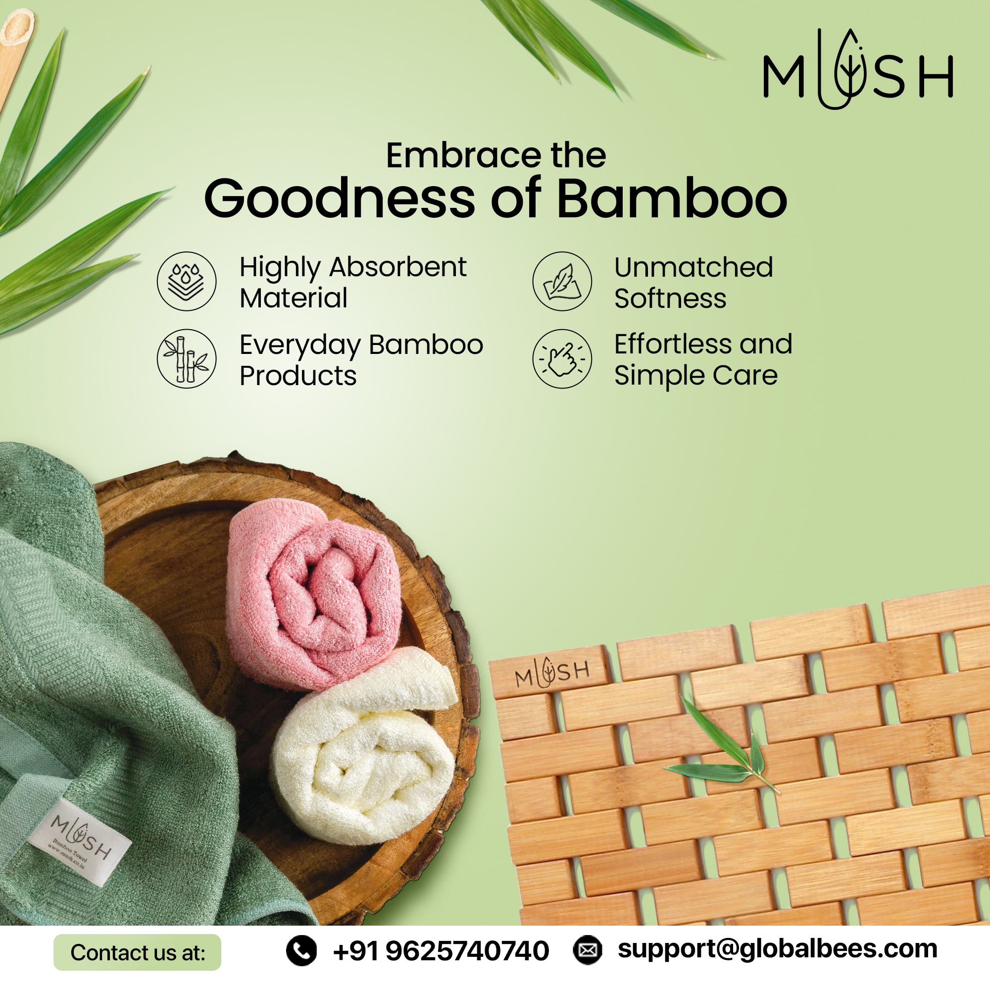Mush bamboo pillow cover set - bedroom decor