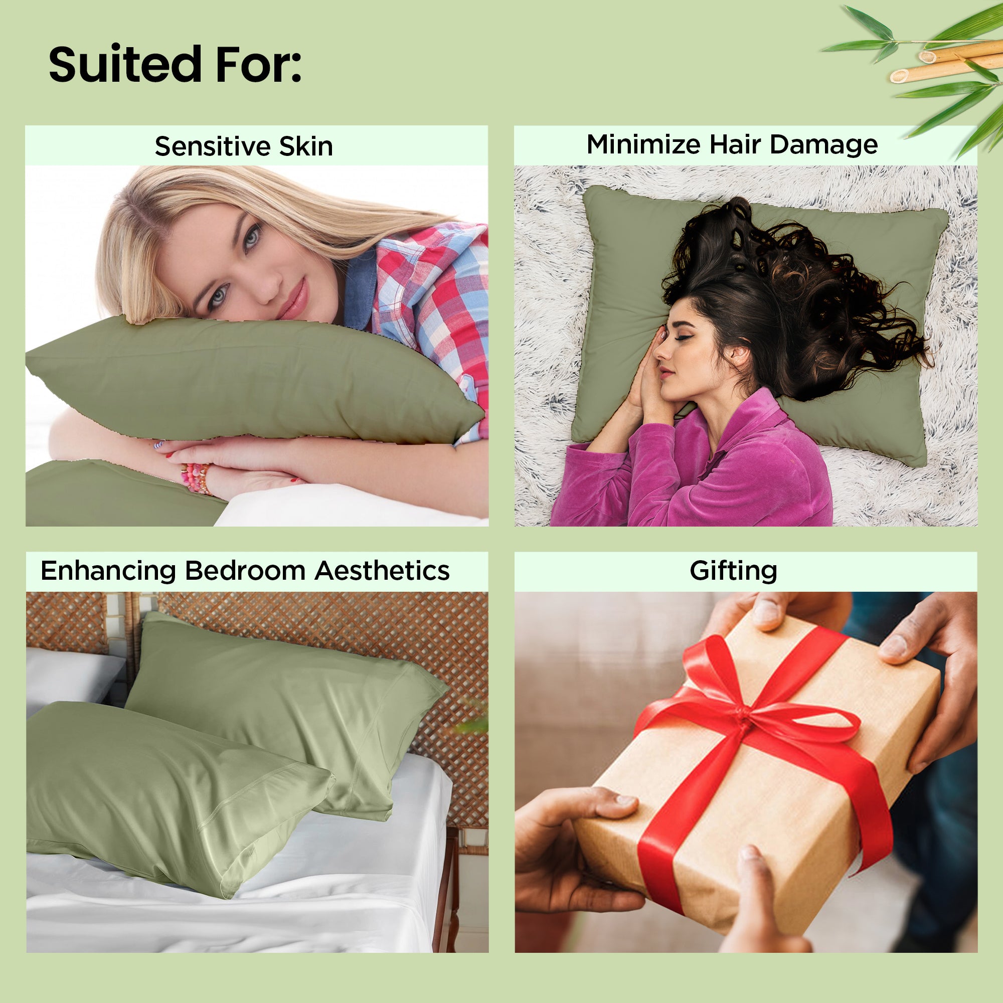 Mush bamboo pillow cover - eco-friendly bedding accessory