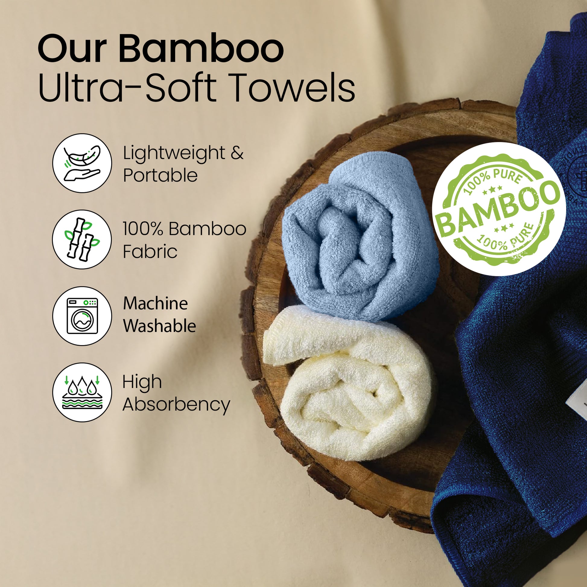 Mush Bamboo Face Towel - Stylish Home Decor