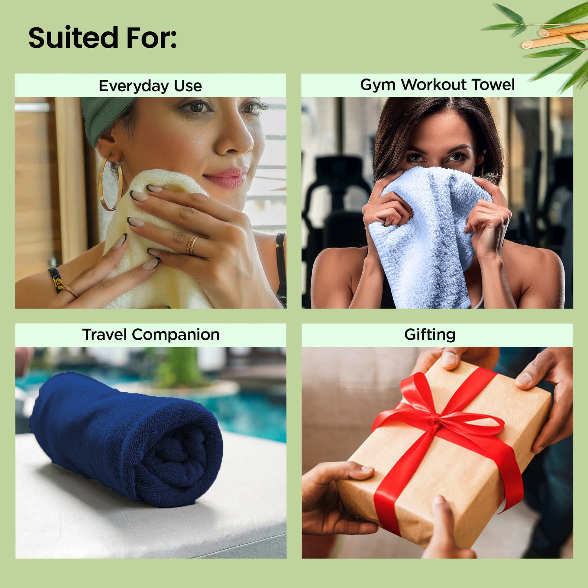 Mush Bamboo Face Towel - Great for Travel