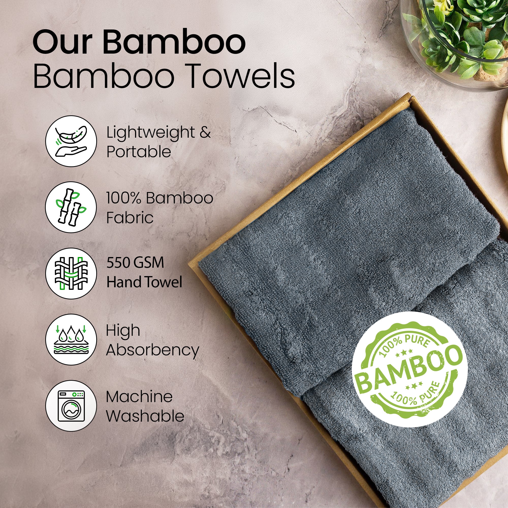Mush Hand Towels - Bathroom use