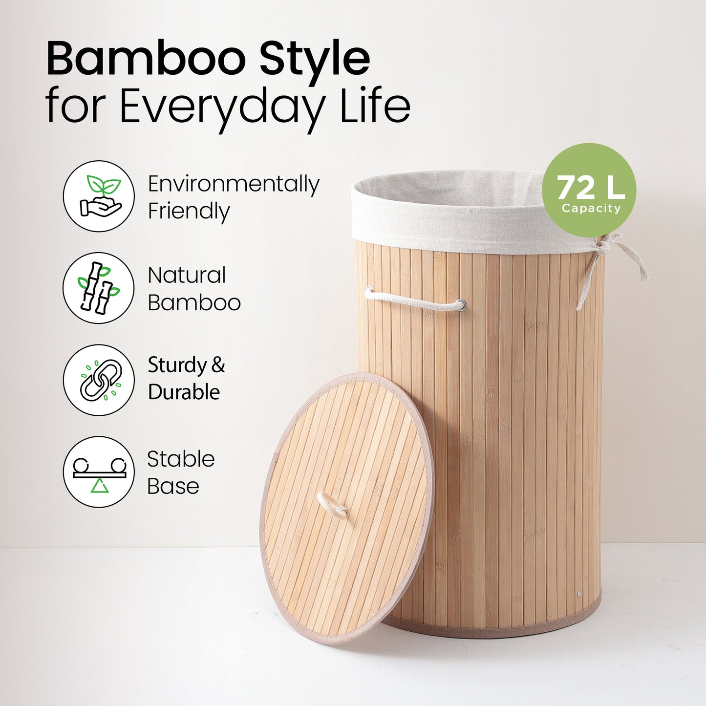 Mush Bamboo Basket - Durable laundry solution