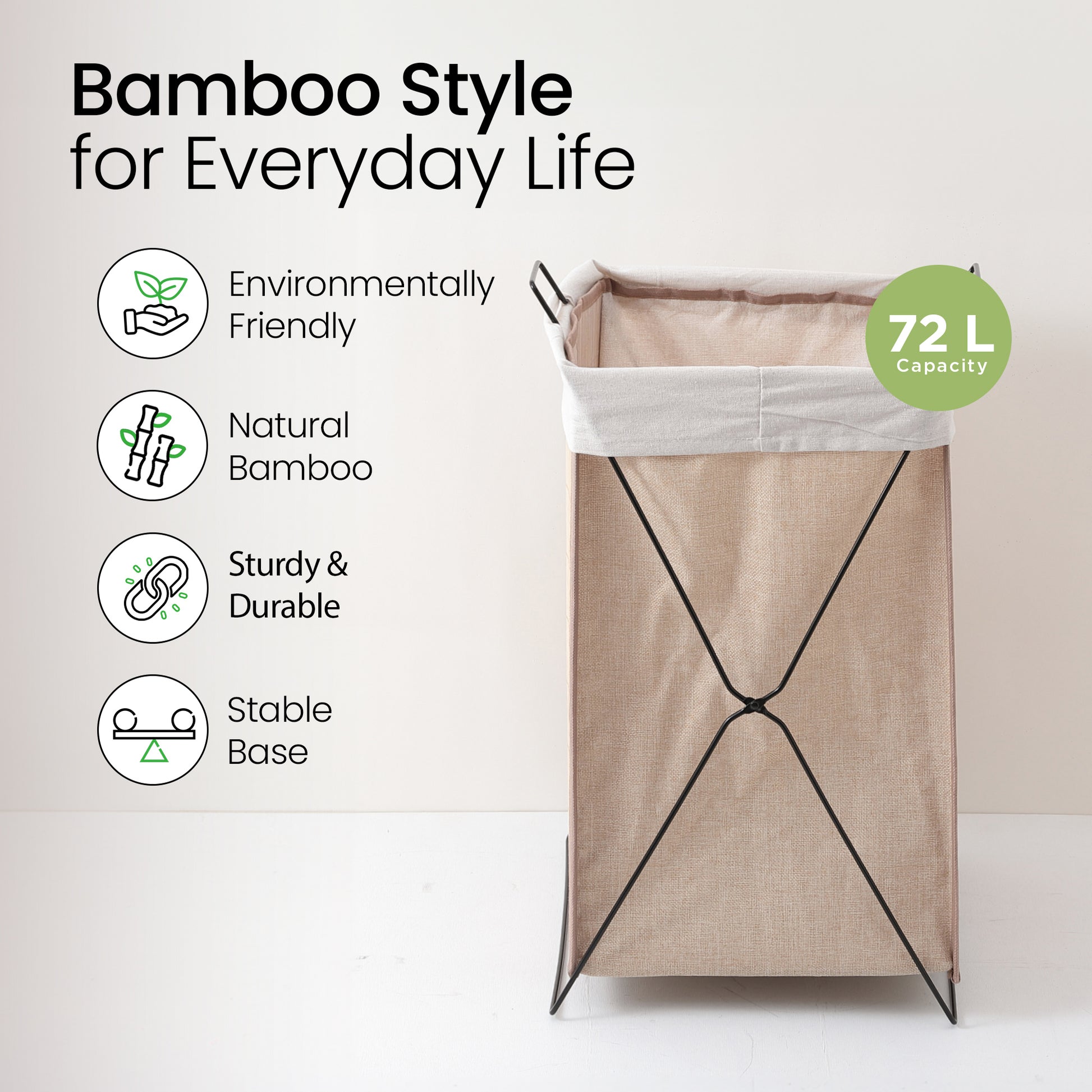 Mush Bamboo Basket - Durable Laundry Solution