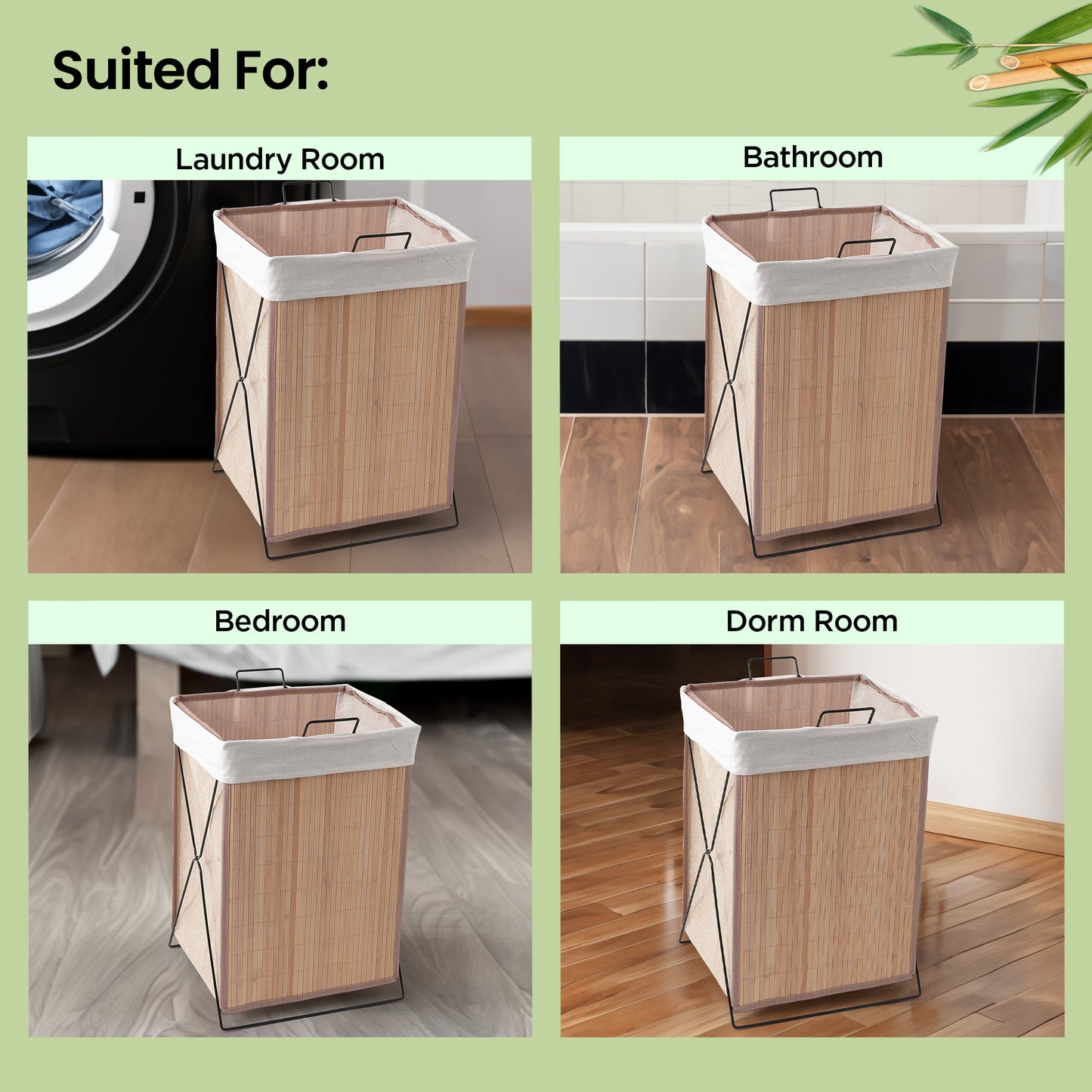 Mush Bamboo Laundry Basket - Eco-Friendly Organizer