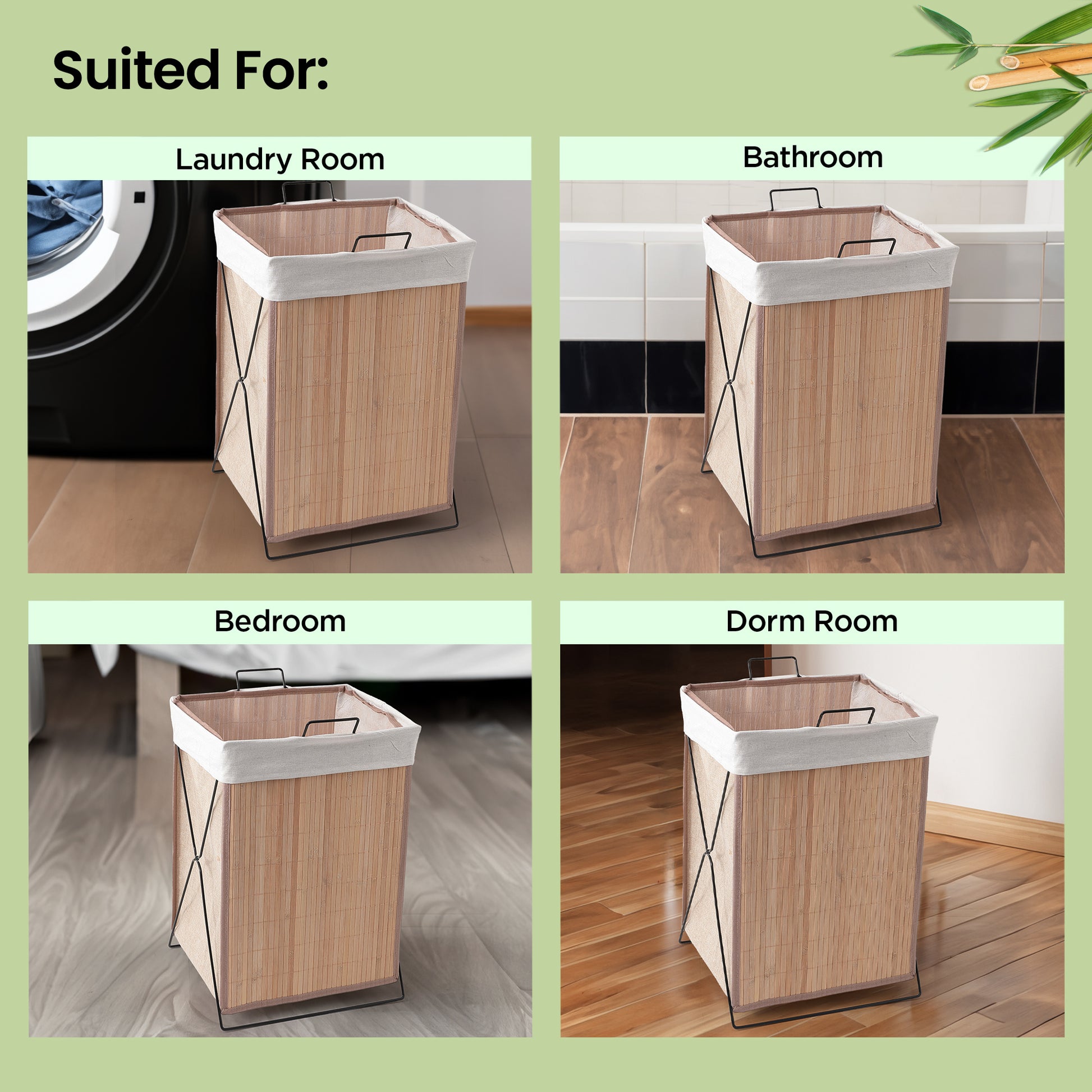 Mush Bamboo Laundry Basket - Eco-Friendly Organizer