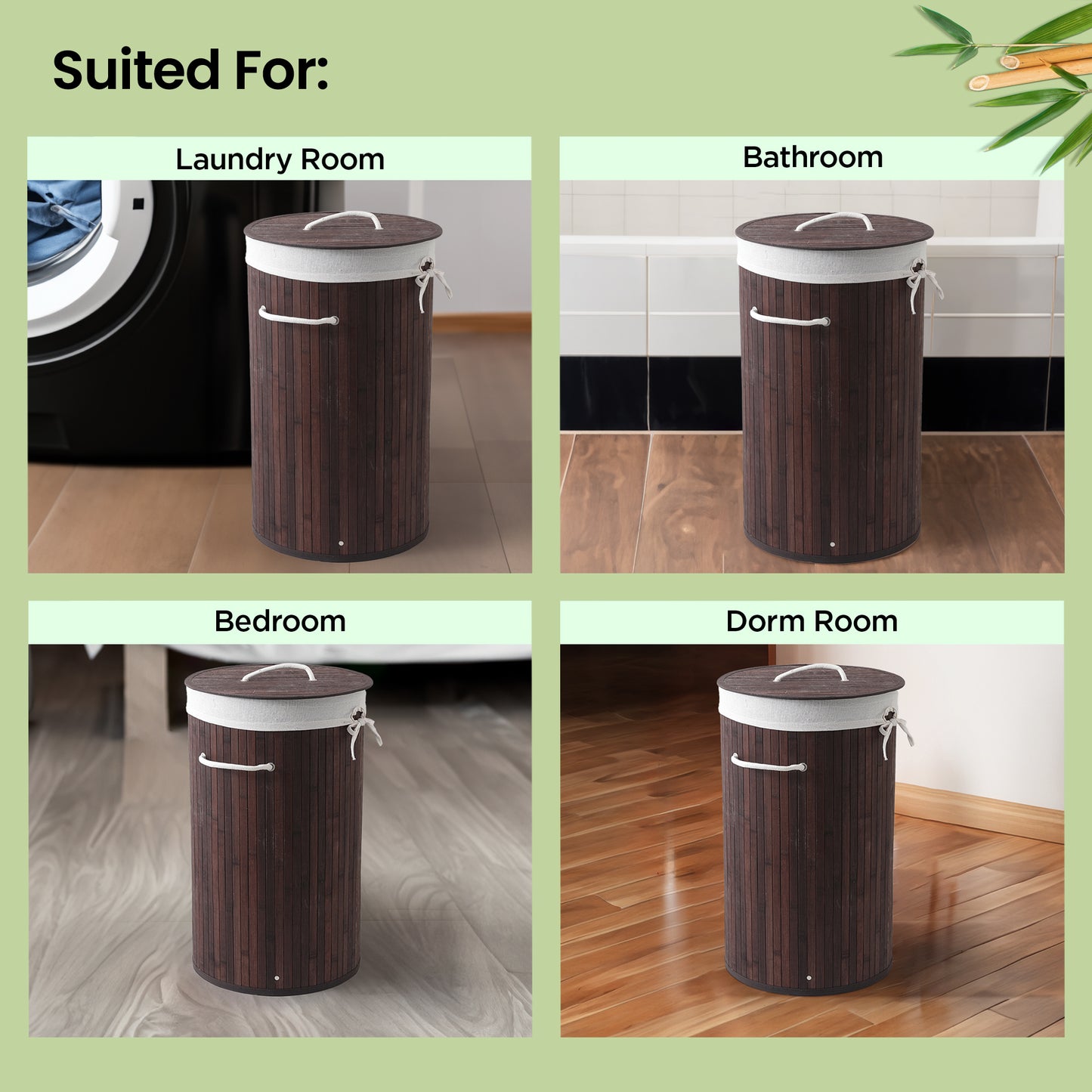 Mush laundry basket with lid - compact design