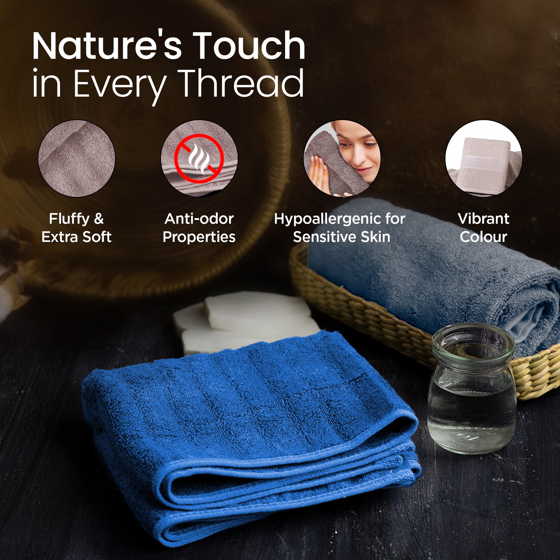 Mush bamboo bath towel - stylish pool accessory