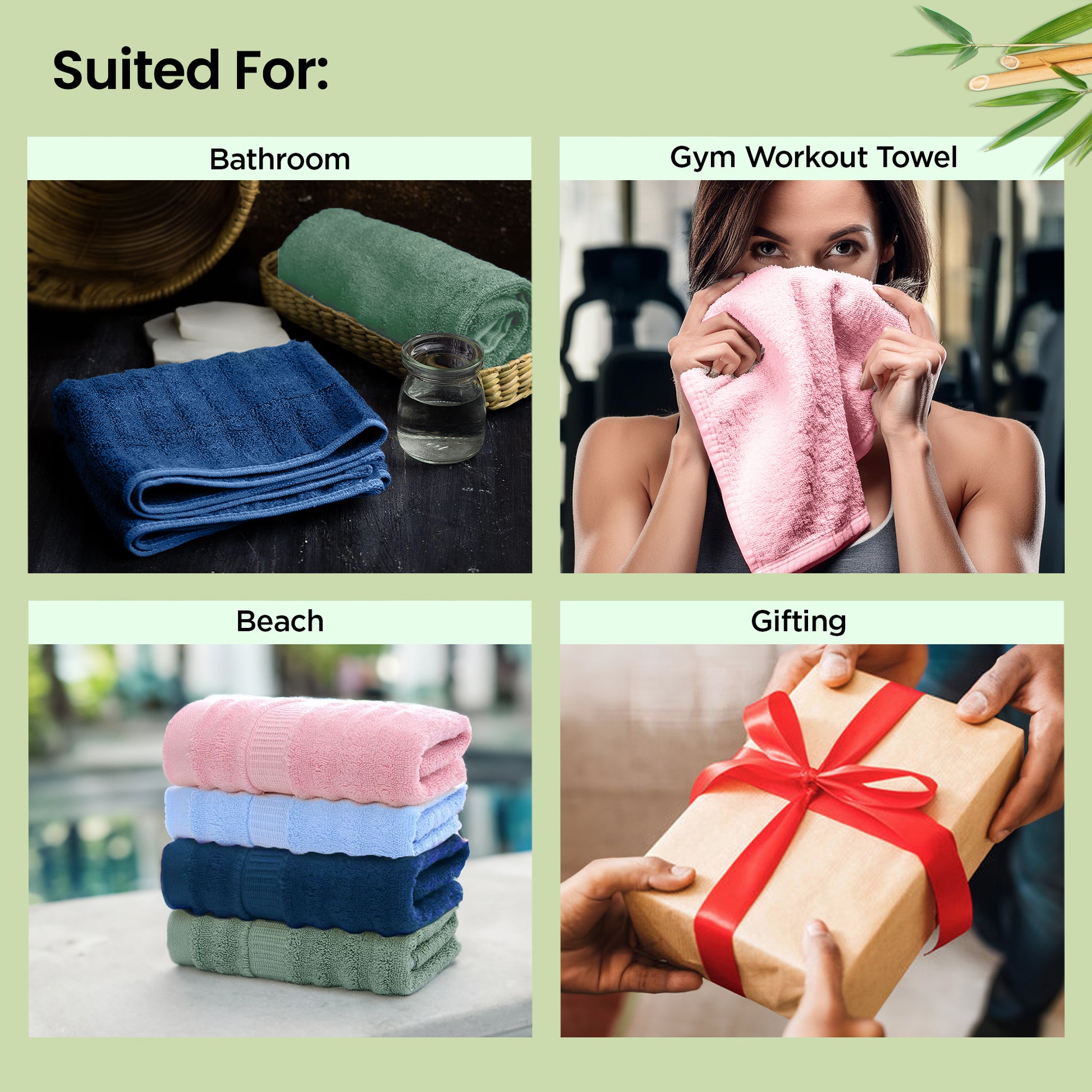 Mush bamboo bath towels - stylish for beach outings