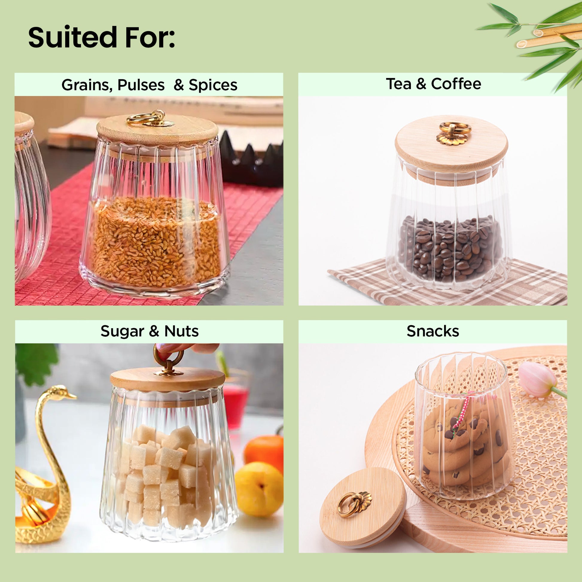 Mush Bamboo Container - Functional gift for kitchen lovers