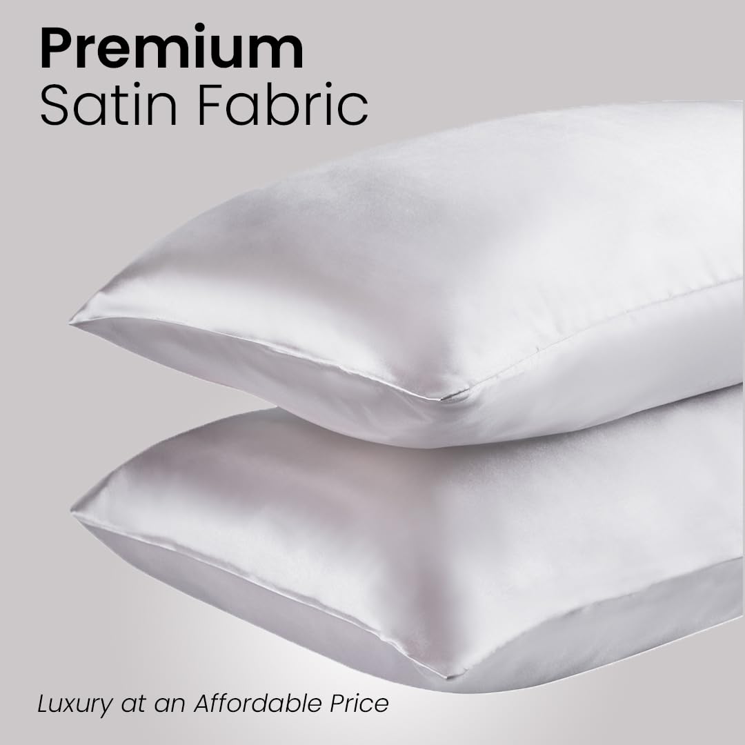 BePlush Satin Pillow Cover Set - Bedding Accessory