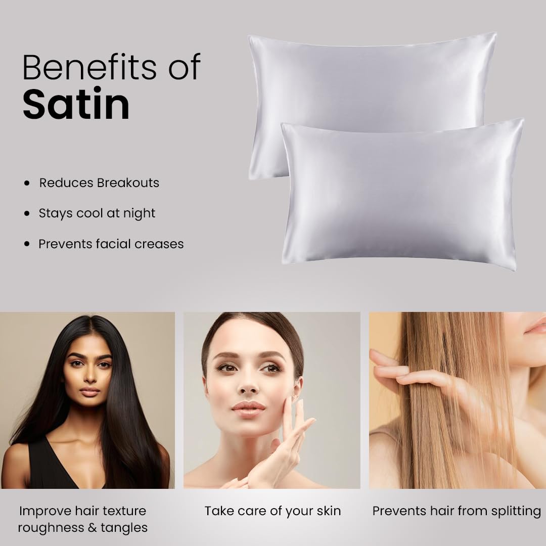 BePlush Satin Pillow Cover Set - Everyday Use