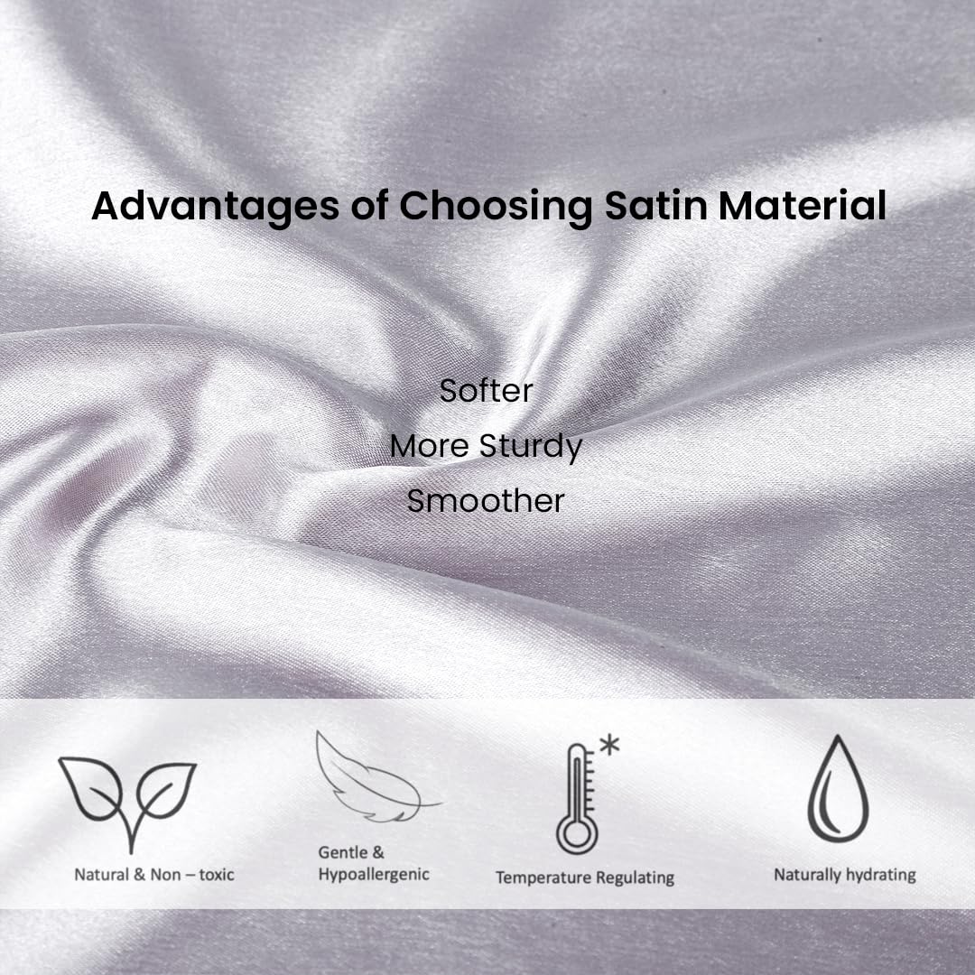 BePlush Satin Pillow Cover Set - Luxurious Sleep