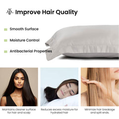 Mush Bamboo Pillow Cover Set of 2 | 100% Bamboo Pillow Cover for Hair and Skin | Breathable, Silky Soft and Cooling Envelope Pillowcases for Hot Sleepers & Night Sweats | (Silver Mist, 17"x27")