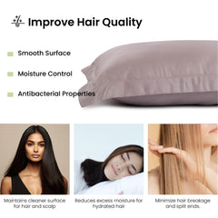 Mush Bamboo Pillow Cover Set of 2 | 100% Bamboo Pillow Cover for Hair and Skin | Breathable, Silky Soft and Cooling Envelope Pillowcases for Hot Sleepers & Night Sweats | (Lavender Haze, 17"x27")