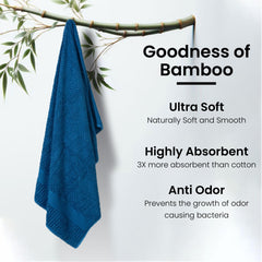 Mush Hearth & Haven Bamboo Towels for Bath Large Size | 450 GSM Bamboo Bath Towel for Men & Women | Soft, Highly Absorbent & Quick Dry | Pack of 4, 70 X 140 cms (Assorted 4)