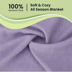 Mush 100% Bamboo Summer AC Blankets | Ultra-Soft, Light Weight & Thermoregulating Dohar 7.5 X 8 Ft (Lavender, Double/Large)